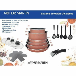 Batterie de Cuisine Arthur Martin   20 Pièces