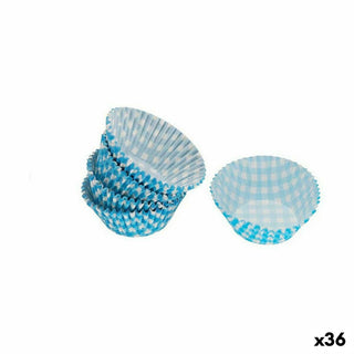 Ensemble de 50 Caissettes cupcake ou muffin Jetables Bleu 12 cm Wooow (36 Unités)