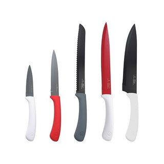 Ensemble de 5 Couteaux (Couteau Chef Couteau à pain Éplucheur Couteau Universel Multi-usage Couteau à filet) Acier inoxydable Pierre Cardin
