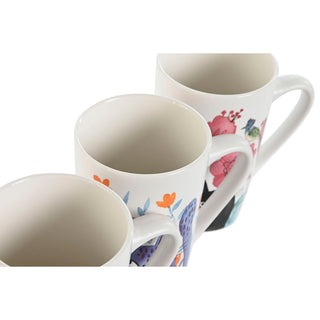 Tasse mug Home ESPRIT Multicouleur Porcelaine Chat (4 Unités)