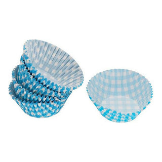 Ensemble de 50 Caissettes cupcake ou muffin Bleu Jetables diamètre 12 cm BigBuy Home
