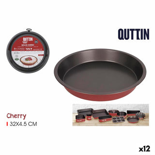 Moule pour four Quttin Cherry Acier au carbone 32 x 32 x 5 cm (12 Unités)