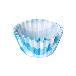 Caissettes cupcake ou muffin Rayures Bleu Produits à usage unique 5 x 3,2 cm Algon (30 Unités)