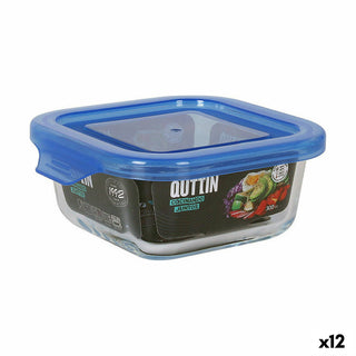 Boîte à lunch Quttin   Bleu 12 x 12 x 5,3 cm (12 Unités)
