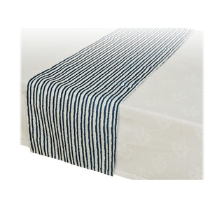 Chemin de Table Decoris Marin Bleu/Blanc Textile (32 x 150 cm)