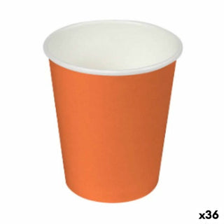 Set de Verres Algon Carton Produits à usage unique Orange 36 Unités (24 Pièces)