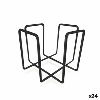 Porte-serviettes Quttin Noir 11,8 x 11,8 x 9,5 cm (24 Unités)
