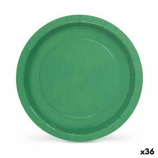 Service de vaisselle Algon Produits à usage unique Carton Vert 10 Pièces 20 x 20 x 1,5 cm (36 Unités)