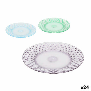 Assiette plate La Mediterránea Plastique 25 x 25 x 2,5 cm (24 Unités)