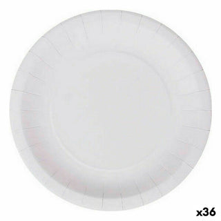 Service de vaisselle Algon Produits à usage unique Carton Blanc 25 Pièces 20 cm (36 Unités)