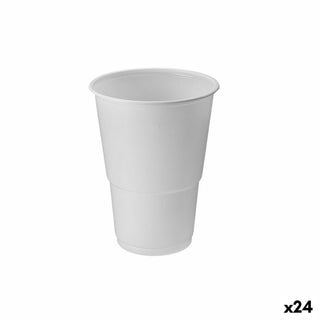 Lot de verres réutilisables Algon Plastique Blanc 15 Pièces 330 ml (24 Unités)