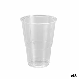 Lot de verres réutilisables Algon Plastique Transparent 12 Pièces 500 ml (18 Unités)
