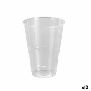 Lot de verres réutilisables Algon Plastique Transparent 25 Pièces 500 ml (12 Unités)