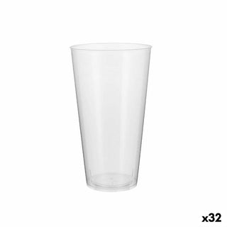 Lot de verres réutilisables Algon Plastique Transparent 10 Pièces 450 ml (32 Unités)
