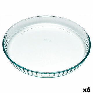 Moule à tarte Pyrex Classic Rond Plat Transparent verre 25 x 25 x 4 cm (6 Unités)