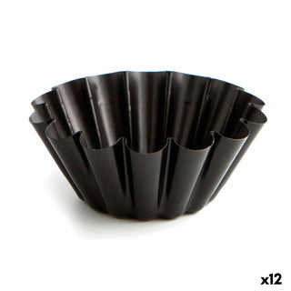 Moule à brioche Sweet Grey diamètre 14 cm Noir Quid (12 Unités)