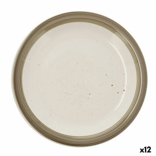 Assiette plate Quid Allegra Nature Céramique Bicolore (Ø 27 cm) (12 Unités)