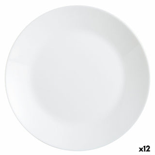 Assiette plate Arcopal Zelie Blanc verre (25 cm) (12 Unités)