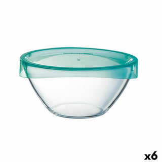 Saladier Luminarc Keep'n Lagon Transparent Avec couvercle verre (23 cm) (6 Unités)