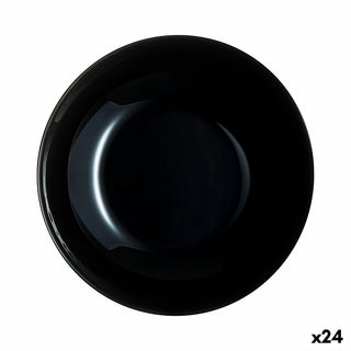 Assiette creuse Luminarc Zelie Noir verre 20 cm (24 Unités)