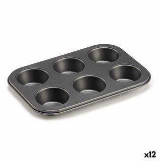 Moule à muffins 18,7 x 3,5 x 26,5 cm 6 compartiments Kinvara (12 Unités)