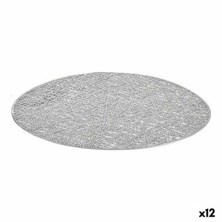 Dessous d’assiette Argenté Plastique (diamètre 38 cm) Kinvara (12 Unités)