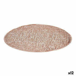 Dessous d’assiette Rose Plastique (diamètre 38 cm) Kinvara (12 Unités)