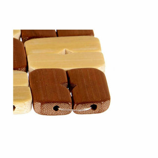 Dessous de plat Lot Carré Bambou Marron 13 x 2 x 13 cm (24 Unités)