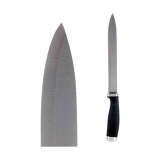 Couteau de cuisine 3,5 x 33 x 2 cm Argenté Noir Acier inoxydable Plastique (12 Unités)