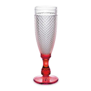 Coupe de champagne Diamant Rouge Transparent verre 185 ml (6 Unités)