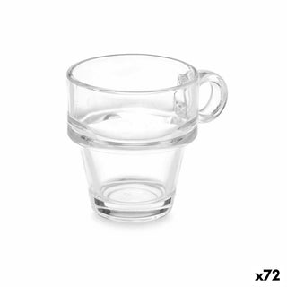 Tasse Transparent verre 90 ml (72 Unités) Café
