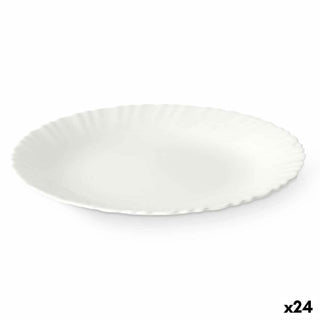 Assiette plate Blanc 24 x 2 x 24 cm (24 Unités)