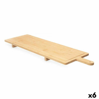 Table de Cuisine Bambou 88 x 4,5 x 26 cm (6 Unités) Avec poignée