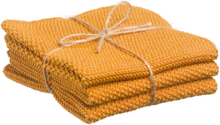Lot de 3 essuie-mains tricotés Izan recyclés Tournesol 25 x 25