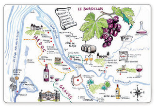 Set de Table Dessin Vignoble Bordeaux 45 X 30