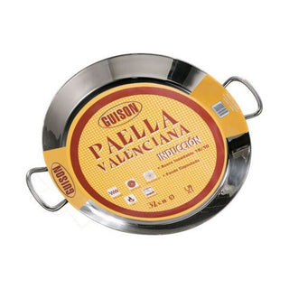 Poêle à paella Argenté Acier inoxydable 18/10 diamètre 32 cm Guison 70990