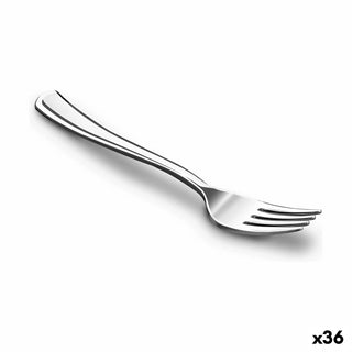 Set de fourchettes réutilisables Algon Argenté 10 Pièces 18,5 cm (36 Unités)