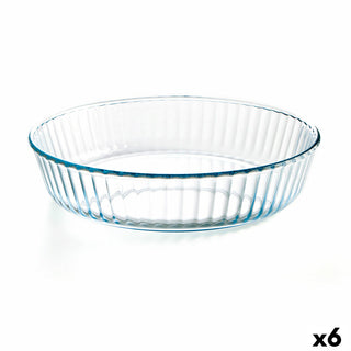 Moule à tarte verre Rond 26 x 26 x 5,9 cm Transparent Ô Cuisine (6 Unités)