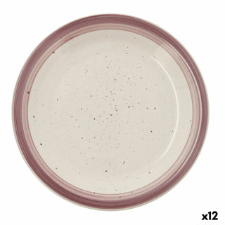 Assiette plate Quid Allegra Peoni Céramique Bicolore (Ø 27 cm) (12 Unités)