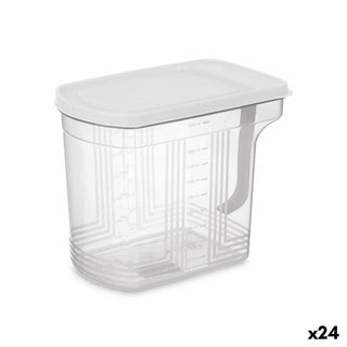 organisateur pour frigo Gris Transparent Plastique 2,5 L 20,5 x 17 x 13 cm (24 Unités)