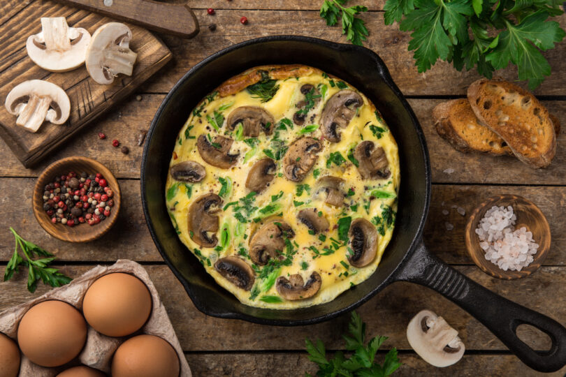 Photo de la recette : Recette omelette aux champignons