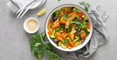 Photo de la recette : Recette pilons de poulet rôtis avec des légumes au four