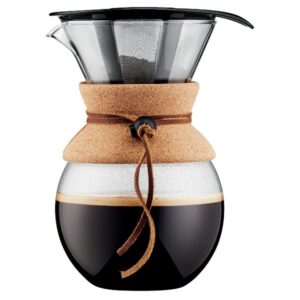 Photo de BODUM Cafetière 8 tasses / 1 L Liège & Cuir - Pour Over