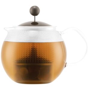 Photo de BODUM Théière 0,5 L en verre avec filtre plastique Marron - Assam