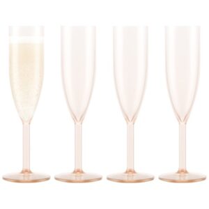 Photo de BODUM Lot 4 flûtes à champagne 12 cl Rose Transparent - Oktett