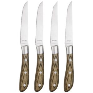 Photo de AMEFA Coffret 4 couteaux à steak Bois de Pakka - Achille