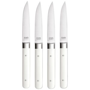 Photo de AMEFA Coffret 4 couteaux à steak Blanc - Fusion