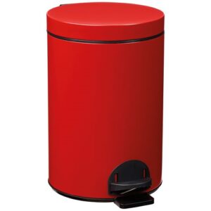 Photo de ROSSIGNOL Poubelle à pédale 14 L Rouge Carmin - Élora