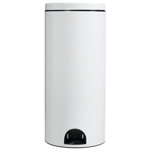 Photo de ROSSIGNOL Poubelle à pédale 30 L Blanche - Élora