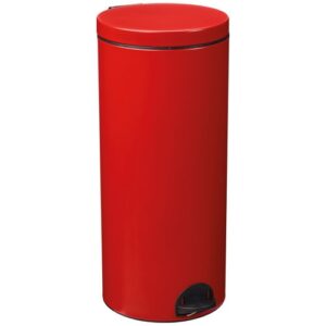 Photo de ROSSIGNOL Poubelle à pédale 30 L Rouge Carmin - Élora
